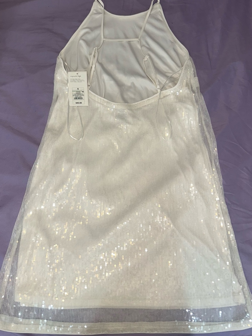 a new day Ivory Sequin Slip Dress - Picture 6 of 9